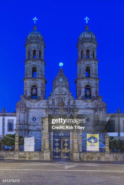 zapopan basilica at dawn - zapopan stock pictures, royalty-free photos & images