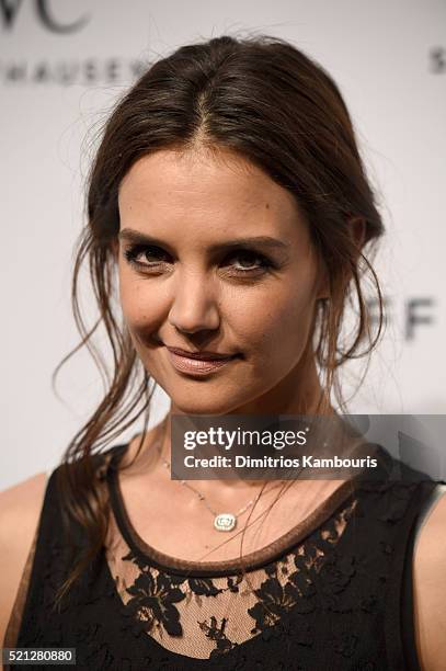 Actress Katie Holmes attends the exclusive gala event For the Love of Cinema during the Tribeca Film Festival hosted by luxury watch manufacturer...