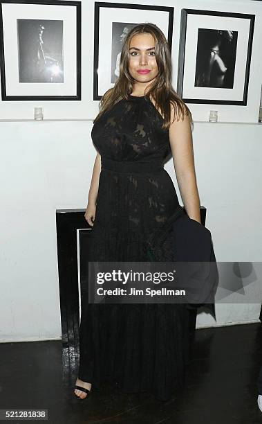 Sophie Simmons attends The Cinema Society and Hugo Boss host the premiere of IFC Films' "Sky" after party at Omar's on April 14, 2016 in New York...