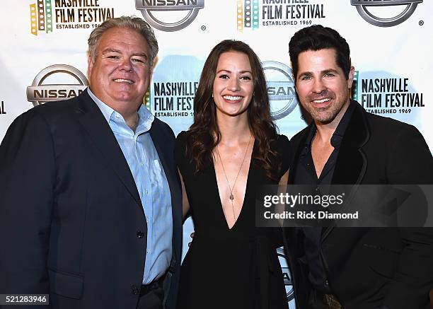 The Dust Storm" Actors Jim O'Heir, Kristen Gutoskie and JT Hodges attend the 2016 Nashville Film Festival - Day 1, at Regal Green Hills on April 14,...