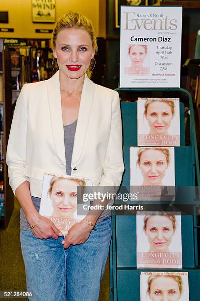 Cameron Diaz signs copies of her book 'The Longevity Book: The Science Of Aging, The Biology Of Strength, And The Privilege Of Time' at Barnes &...