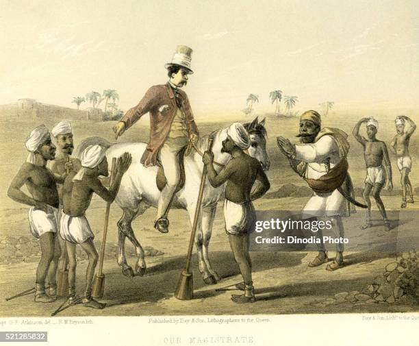 colonial indian images, our magistrate, india - slavery stock pictures, royalty-free photos & images