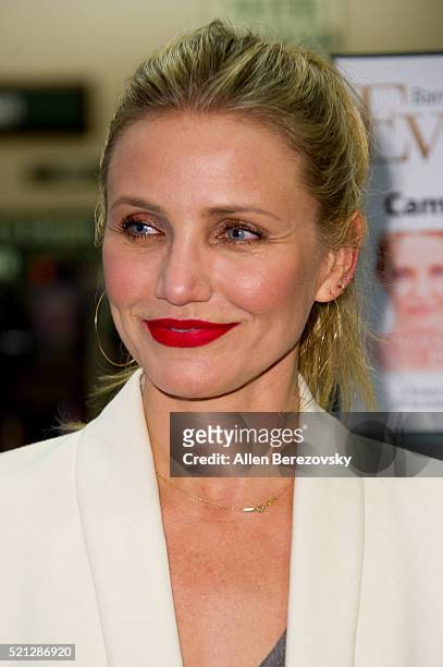 Actress Cameron Diaz poses for pictures during the signing of her book "The Longevity Book: The Science of Aging, The Biology of Strength, and the...