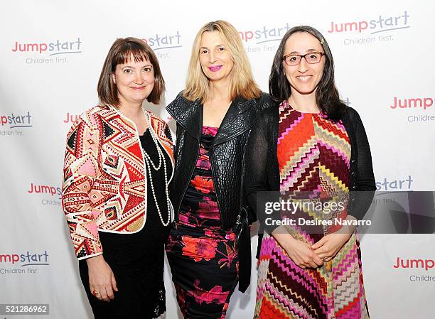 Authors Miranda Beverly-Whittemore, Marisa Acocella Marchetto and Judy Batalion attend Jumpstart's 11th Annual Scribbles to Novels Gala at Pier Sixty...