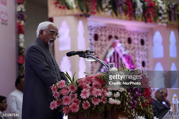 Vice President of India Mr. Hamid Ansari speaks during the Inauguration of sesquicentennial celebrations of High Court Judicature,allahabad,in...