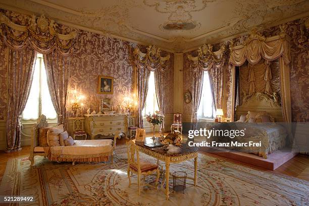 bedroom in marble house - newport rhode island stock pictures, royalty-free photos & images