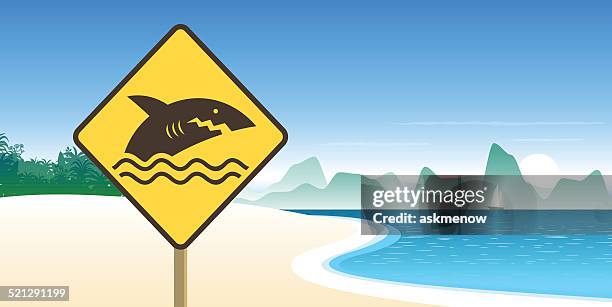 dont swim sign on the beach - beach sign stock illustrations