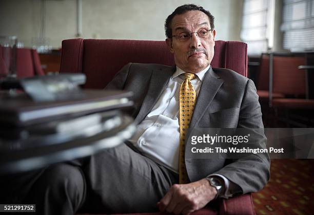Former mayor Vincent C. Gray, is photographed during an interview with The Washington Post via Getty Images, at the Marriot Courtyard hotel in...