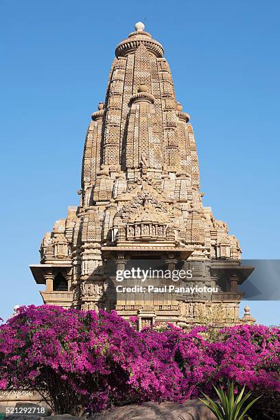 khajuraho temples, india - lakshmana temple stock pictures, royalty-free photos & images