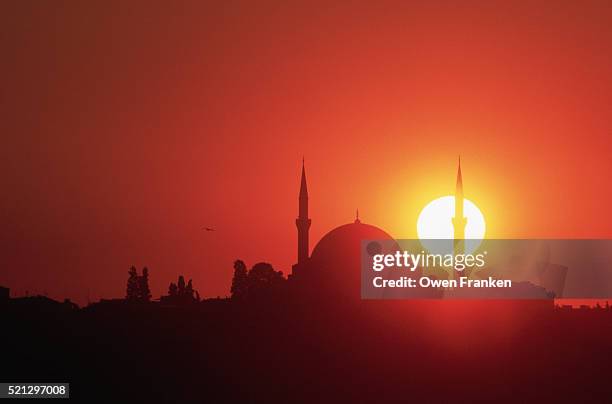 sultan selim mosque at sunset - istanbul sunset stock pictures, royalty-free photos & images