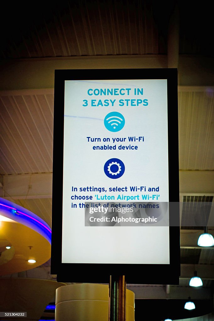 WiFi instructions Luton Airport