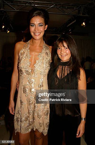 February 2004 - International model Megan Gale -as the face of David Jones and fashion designer Lisa Ho at DJs Autumn Winter 2004 season held at DJs...