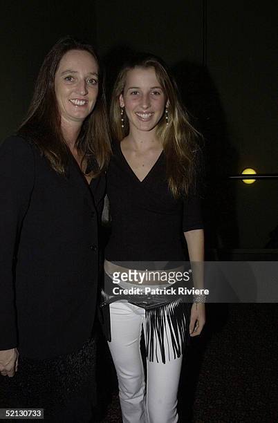 May 2002 - Jane Luedecke and Ayesha Makin at Wayne Cooper fashion show during Mercedes Australian Fashion Week for Spring/Summer 2003 in Sydney,...