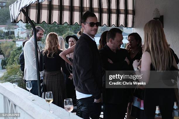 Guests attend the launch of Jade Jagger's new fine jewelry collection at Chateau Marmont on April 14, 2016 in Los Angeles, California.