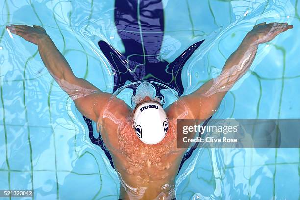 Adam Peaty of Great Britain competes in the Men's 200m Breaststroke heats on day four of the British Swimming Championships at Tollcross...