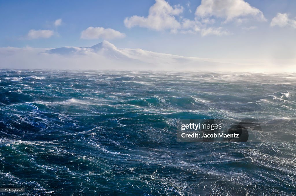 Rough water on the Bering sea