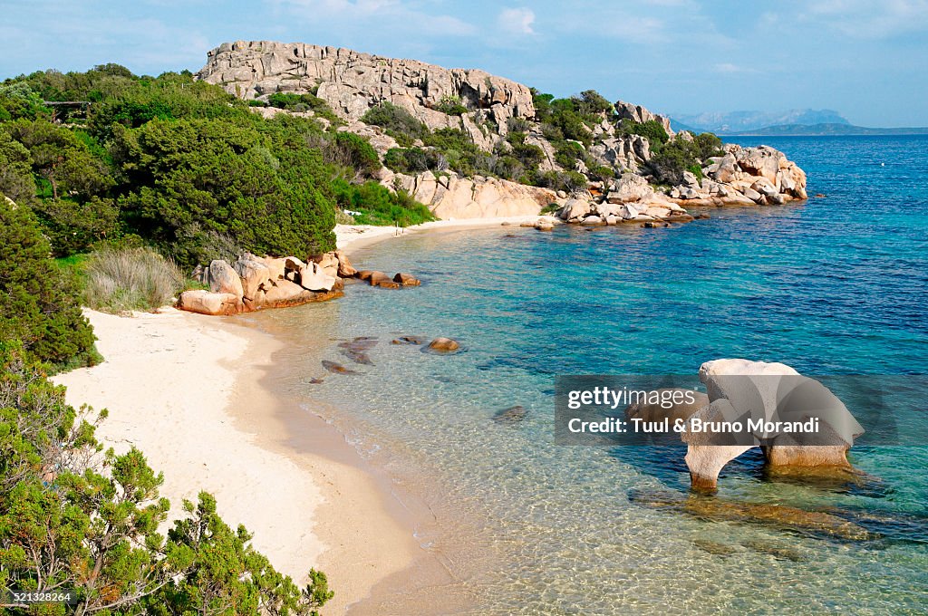 Elephant rock beach on Costa Smeralda in Sardinia, Italy