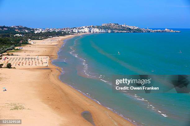 gargano promontory-beach near vieste-puglia- - adriatic sea italy stock pictures, royalty-free photos & images