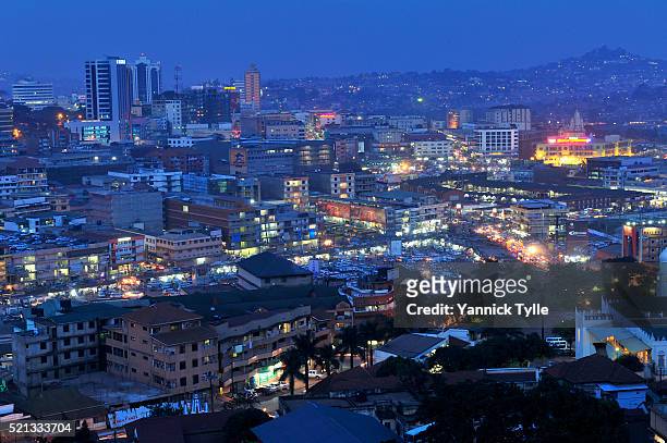 kampala cityscape - uganda stock pictures, royalty-free photos & images