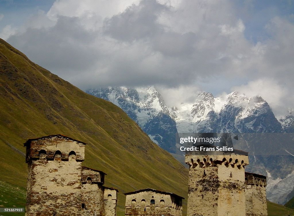 Medieval towers in Ushguli, Svaneti, Georgia
