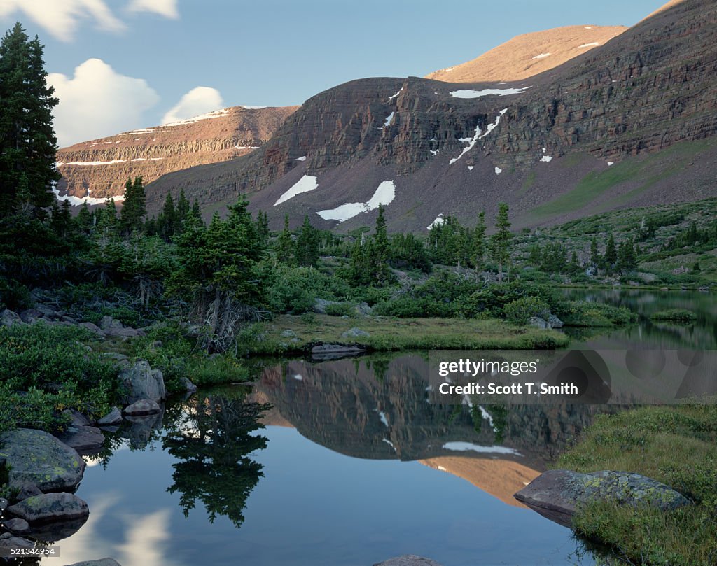 Tarn Under Uinta Mountains
