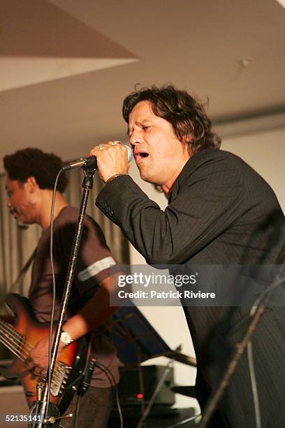 Singer Jon Stevens performs at the "Gift Of Life" Charity event at the New South Wales League Club January 4, 2005 in Sydney, Australia. The event is...
