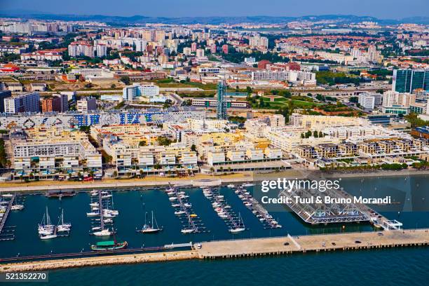 portugal, lisbon, the marina on the nations park area - parque das nações stock pictures, royalty-free photos & images