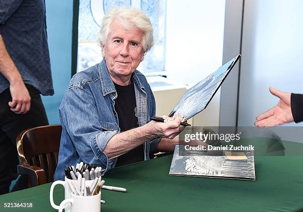 Musician Graham Nash signs copies of his new album 'The Path Tonight' at Barnes & Noble Citigroup Center on April 15, 2016 in New York City.