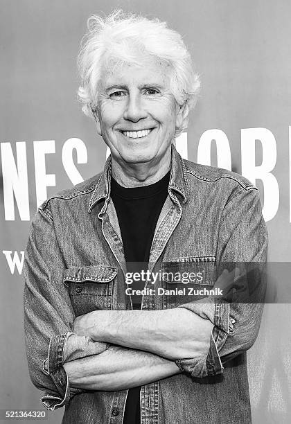 Musician Graham Nash poses before signing copies of his new album 'The Path Tonight' at Barnes & Noble Citigroup Center on April 15, 2016 in New York...