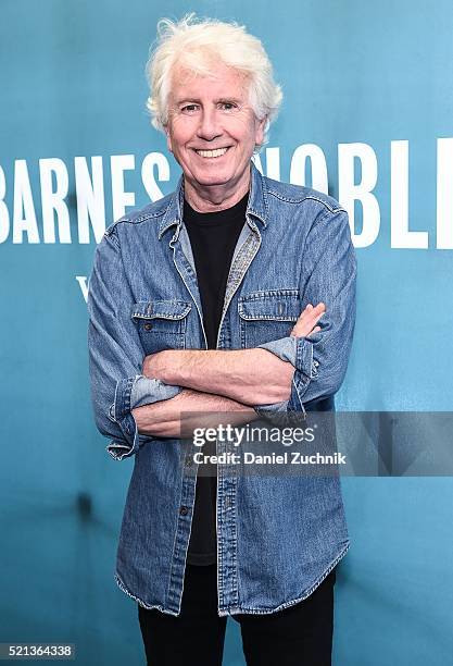 Musician Graham Nash poses before signing copies of his new album 'The Path Tonight' at Barnes & Noble Citigroup Center on April 15, 2016 in New York...