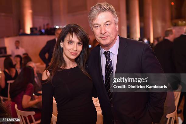 Hilaria Baldwin and actor Alec Baldwin attend Stand Up To Cancer's New York Standing Room Only, presented by Entertainment Industry Foundation, with...