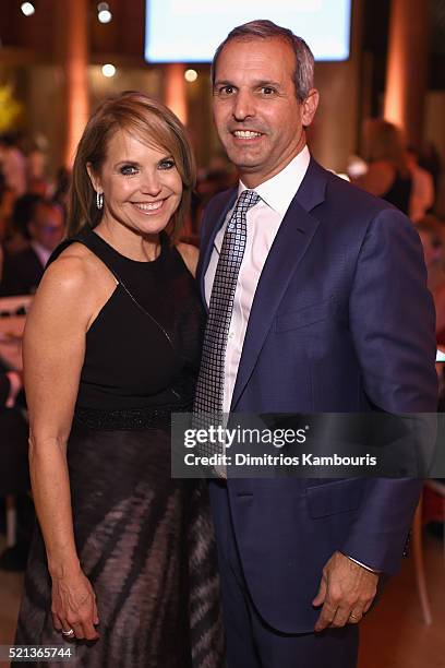 Co-Founder & SU2C Council of Founders and Advisors, Katie Couric and John Molner attend Stand Up To Cancer's New York Standing Room Only, presented...