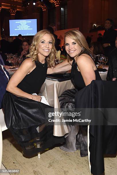 Recording artist Sheryl Crow and Co-Founder & SU2C Council of Founders and Advisors, Katie Couric attend Stand Up To Cancer's New York Standing Room...