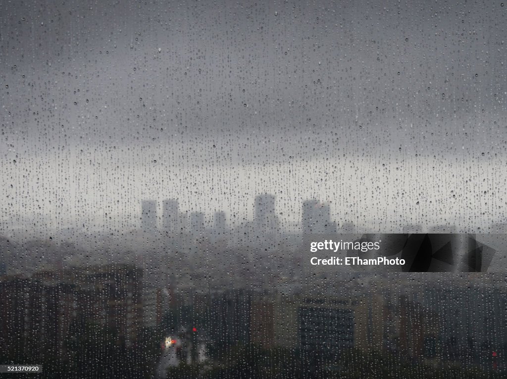 Barcelona in the rain