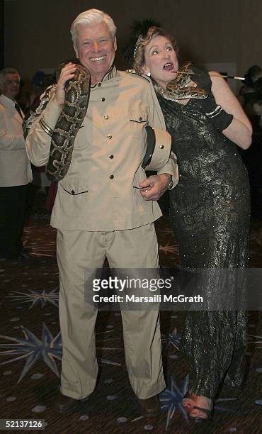 Skipp and Mary Calvert attend The Centennial Bachelors Ball at The Beverly Hilton on February 4, 2005 in Los Angeles, California. The Bachelors is...