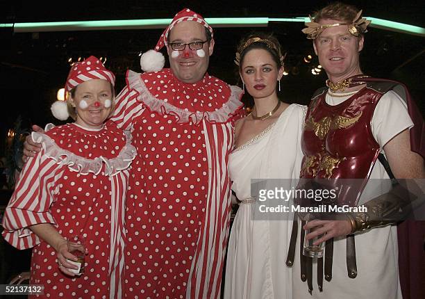 Ann Babcock, Tom Blumenthal, Jennifer Gibson and Chris Parker attend The Centennial Bachelors Ball at The Beverly Hilton on February 4, 2005 in Los...