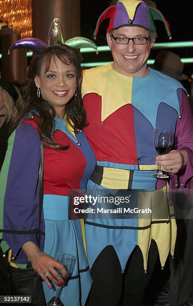 Anna and Mark Albert attend The Centennial Bachelors Ball at The Beverly Hilton on February 4, 2005 in Los Angeles, California. The Bachelors is the...