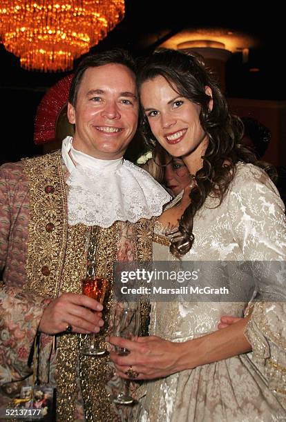 Greg McPherson and Nicolle Bartos attend The Centennial Bachelors Ball at The Beverly Hilton on February 4, 2005 in Los Angeles, California. The...