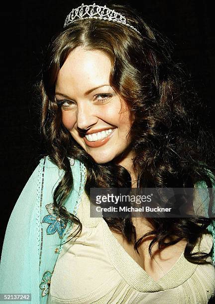 Model Anna Benson attends her birthday bash and Lingerie Bowl Party at Shelter on February 4, 2005 in Los Angeles, California.