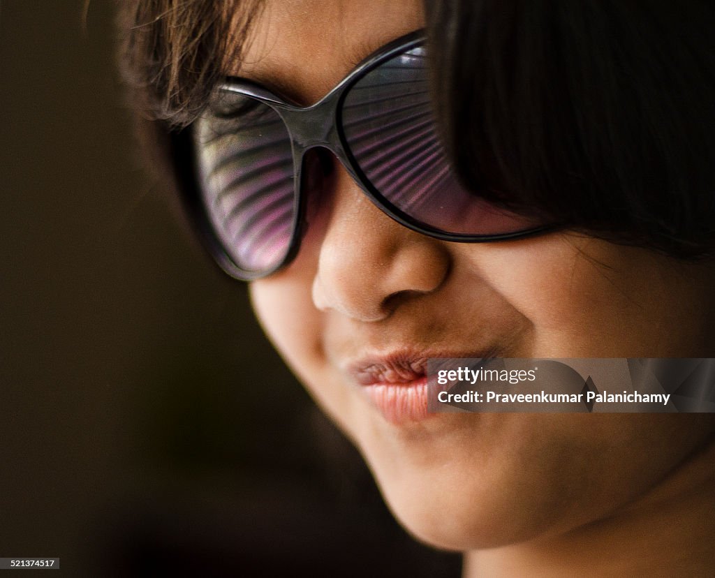 Indian girl child smiling