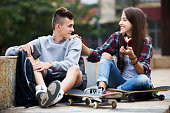 Phubbing: teenager ignore his friend
