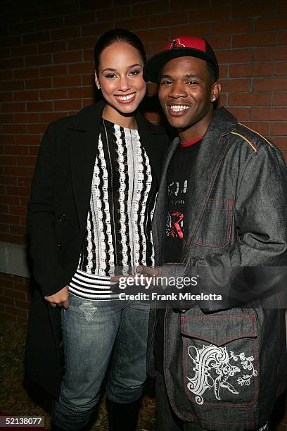 Singers Alicia Keys and Shawn Kane attend the Next House Hosts ESPN The Magazine - Party With Alicia Keys on February 4, 2005 in Jacksonville,...