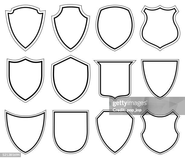 ilustraciones, imágenes clip art, dibujos animados e iconos de stock de placa blanca de iconos-ilustración - escudo de armas