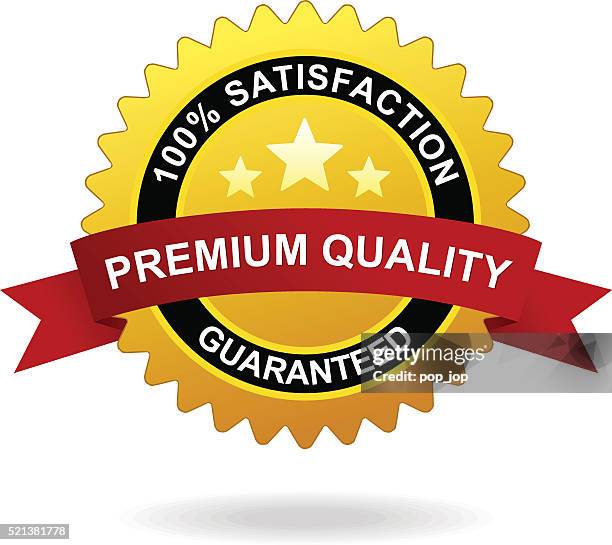 besten prämie qualität abzeichen-illustration - medallion stock-grafiken, -clipart, -cartoons und -symbole