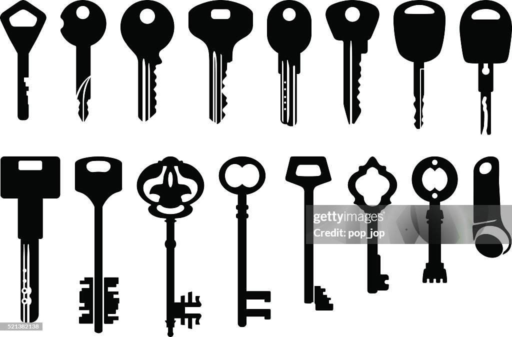 Key Icons Set - illustration