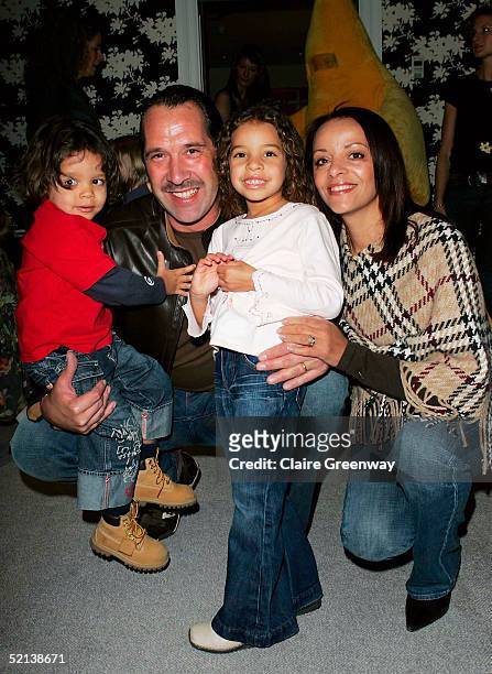 Footballer David Seaman, his wife Debbie and their children Robbie and Georgina attend the "Laura Star" Celebrity Screening at the Soho Hotel on...