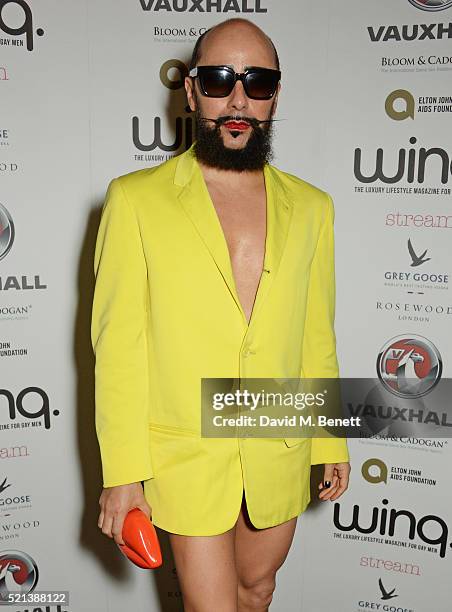 Lyall Hakaraia attends the Winq Spring Ball in aid of the Elton John Aids Foundation at Rosewood London on April 15, 2016 in London, England.