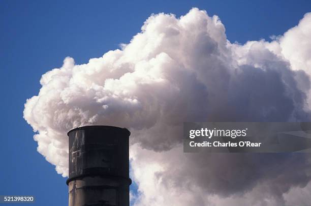 smoke from smokestack at sugar cane mill - smoke stack stock pictures, royalty-free photos & images