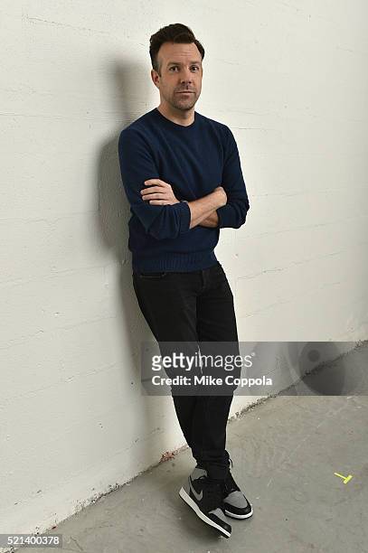 Actor Jason Sudeikis from "The Devil and the Deep Blue Sea" poses at the Tribeca Film Festival Getty Images Studio on April 14, 2016 in New York City.