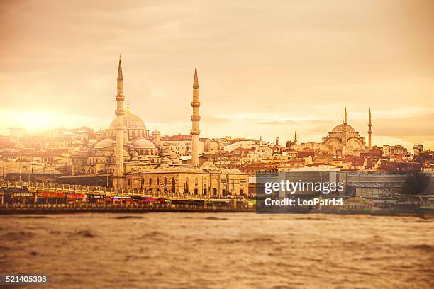 istanbul cityscape at dusk - istanbul view stock pictures, royalty-free photos & images